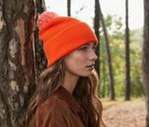 Bonnet avec pompon Beechfield publicitaire