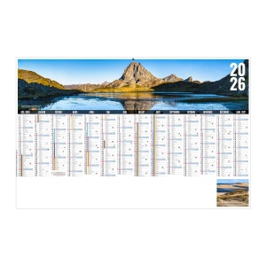 LIBRE CHOIX AQUITAIN 2026 - MAXI 650 x 405 mm - CC REMBORDE - DOS ECOGESTES - MARQUAGE QUADRI - DIFFERENT RECTO VERSO - 2 OEILLETS CORDON