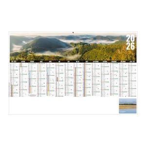 LIBRE CHOIX ALSACIEN 2026 - MAXI 650 x 405 mm - CC REMBORDE - DOS CUISINE - MARQUAGE QUADRI - DIFFERENT RECTO VERSO - 2 OEILLETS CORDON