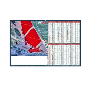 COURSE AU LARGE 2026 - MAXI 650 x 405 mm - CC REMBORDE - DOS ECOGESTES - MARQUAGE QUADRI - IDENTIQUE RECTO VERSO - 2 OEILLETS CORDON