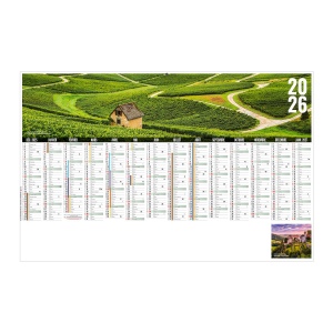 LIBRE CHOIX JURASSIEN 2026 - MAXI 650 x 405 mm - CC REMBORDE - DOS CUISINE - MARQUAGE QUADRI - IDENTIQUE RECTO VERSO - 1 TROU EN TETE