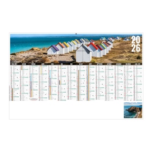 LIBRE CHOIX NORMAND 2026 - MAXI 650 x 405 mm - CC REMBORDE - DOS EUROPE - MARQUAGE QUADRI - DIFFERENT RECTO VERSO - 1 TROU EN TETE