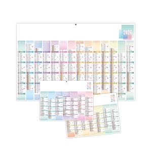 SCO-PASTEL 2026 - MAXI 650 x 405 mm - CC REMBORDE - DOS CUISINE - MARQUAGE QUADRI - IDENTIQUE RECTO VERSO - 2 OEILLETS CORDON