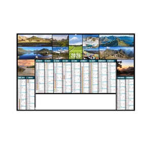 CONTINENTAL 2026 - MAXI 650 x 405 mm - CC REMBORDE RECTO SEUL - MARQUAGE QUADRI ET PHOTOS PERSONNALISEES - 2 OEILLETS CORDON