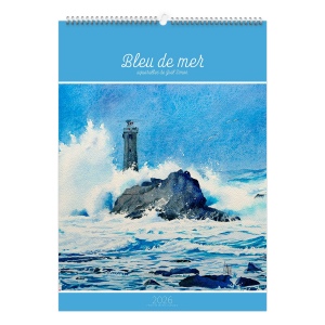 BLEU DE MER 2026 - 7 FEUILLETS - RELIURE SPIRALE - MARQUAGE 1 COULEUR