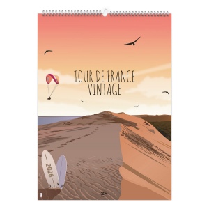 TOUR DE FRANCE VINTAGE 2026 - 7 FEUILLETS - RELIURE BAGUETTE - MARQUAGE QUADRI - PAGE DE GARDE REPIQUÉE