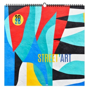 STREET ART 2026 - SMALL 330 x 330 mm - MARQUAGE QUADRI - RELIURE SPIRALE