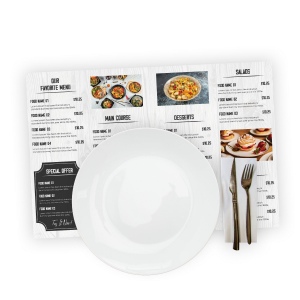 SET DE TABLE PAPIER 420 x 300 mm 80g OFFSET - IMPRESSION QUADRI RECTO SEUL