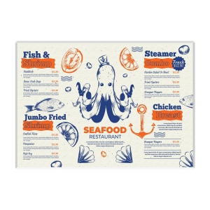 SET DE TABLE ENCAPSULE 426 x 303 mm - FORMAT PAPIER 417 x 295 mm - 200g SATIMAT - IMPRESSION QUADRI RECTO SEUL - COINS ARRONDIS