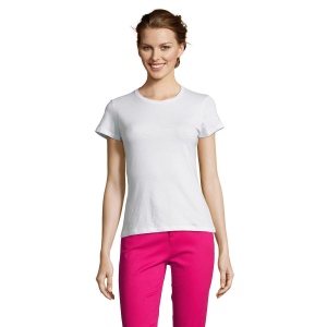 T-Shirt femme manches courtes blanc 150 g Sol�s - Miss - 11386B publicitaire