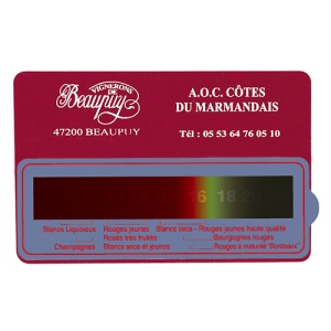 Carte de température pour le vin