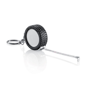 Mètre ruban porte-clés forme pneu