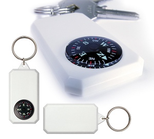 Porte-clefs boussole Colorama publicitaire