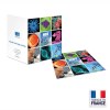 Carte de vœux microfibre format 210x100 mm