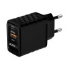 KAKUSHIN - PRISE SECTEUR GAN 20W USB TYPE-C PD + USB-A QC3.0 - NOIR
