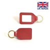 Porte-clé rectangulaire en cuir