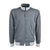 Sweat homme à fermeture éclair 60% coton, 40% polyester 280 g/m2 avec double bordures en c