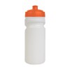 Gourde en plastique (500 ml9 blanche avec bouchon coloré (19 cm de haut pour 6,5 cm de dia