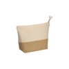 Beauty case en coton 280 g/m2, avec base en toile de jute