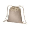 Sac à dos en coton recyclé effet mélange 180 g/m2 avec fermeture à cordons