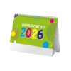 Calendrier de bureau mensuel multicolore 2026, 13 feuilles en papier couché mat