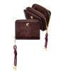 Portefeuille avec flap Philomène Burgundy
