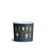 Pot à crème glacée recyclable mat à simple paroi (16oz)