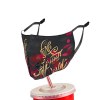 Masque en tissu avec trou de paille