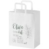 Sac en papier Kraft 80 g/m2 avec poignées plates 25 x 15 x 32 cm