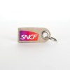 Porte clé en feutrine végétale made in France type lanière 70x30mm quadri Recto Verso sans étiquette