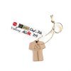 Porte-clés Supporter maillot gravé avec anneau, lien et carte