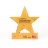 Trophée en bois étoile imprimé