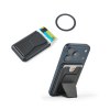 CONNOR. Porte-cartes magnétique en cuir PU, se fixe facilement à l'arrière de votre téléphone portable, avec blocage RFID