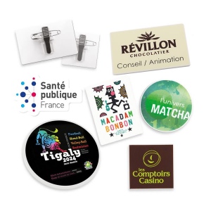 Badge avec pince epingle