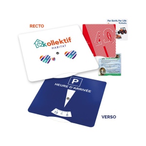 DISQUE DE STATIONNEMENT CARTON 15  X 15 CM