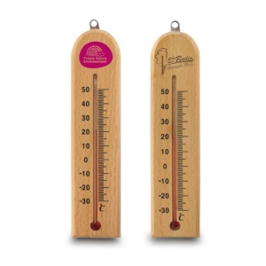 Thermometre bois petit modele personnalisable