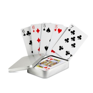 AMIGO - Cartes à jouer boîte étain