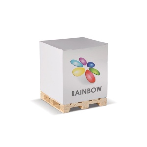 Cube papier sur palette 10x10x10cm