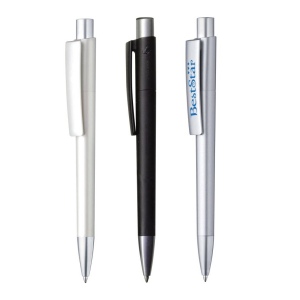 Stylo-bille métallisé.