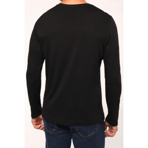 T-shirt col rond manches longues homme