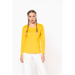 T-shirt col rond manches longues femme