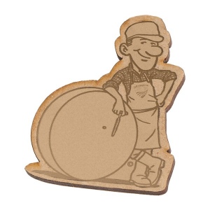 Badge bois <25 cm² a la forme (+Gravure laser LA21)