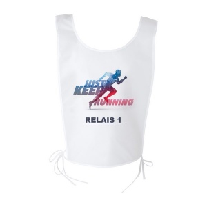 Chasuble blanc sport adulte (+Quadri sublimation QS11)