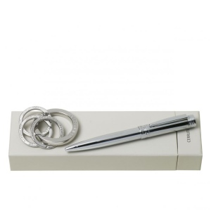 Parure Zoom Classic Argent (stylo bille & porte-clefs)