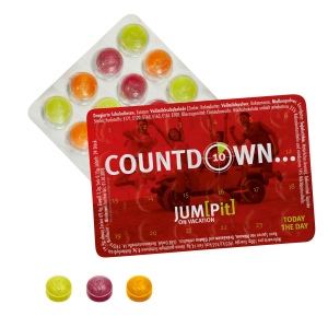 Blister évènementiel, pastilles Pulmoll aux fruits