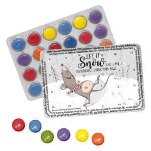 Le plus petit calendrier (de l'avent) du monde MOTIFS STANDARDS avec bonbons en chocolat
