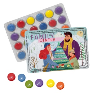 Le plus petit calendrier (de l'avent) du monde avec bonbons en chocolat