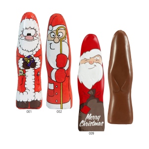 Père Noël en chocolat MINI «motifs standards»
