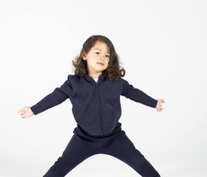 Sweat enfant grand zip capuche