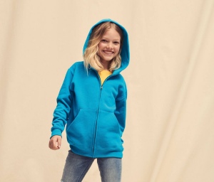 Sweat capuche grand zip enfant